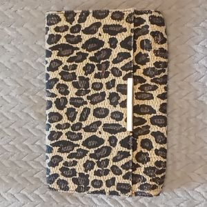 H&M raffia animal print clutch